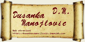Dušanka Manojlović vizit kartica